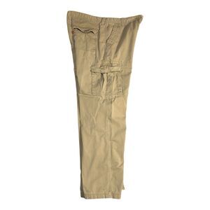 Vintage Levi’s Cargo Pants Loose Straight 44x36 Khaki Wide Leg Actual 44x34